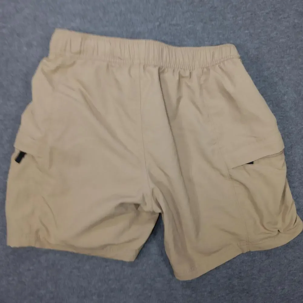 The North Face Shorts Mens Small Tan Cargo Belted Hiking Swim Trunks Outdoor